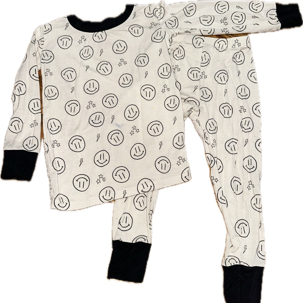 2T 2 piece In My Jammers smiley face pajamas